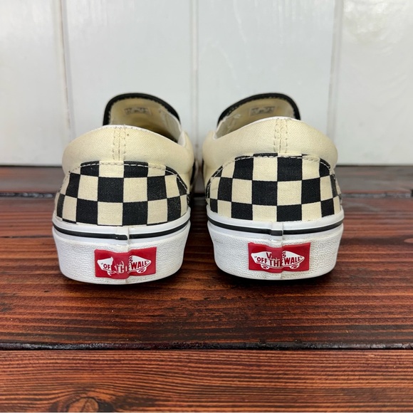 Vans Classic Slip-On Checkerboard Black White Women’s 8.5 / Men’s 7 - Picture 6 of 8